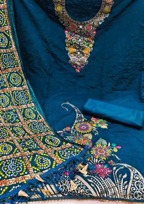 Banarasi meenakari jacquard dress material suit for women 3