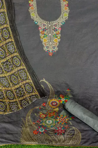 Banarasi meenakari jacquard dress material suit for women
