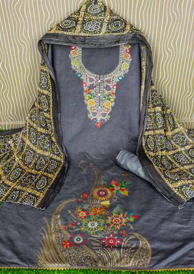 Banarasi meenakari jacquard dress material suit for women 3