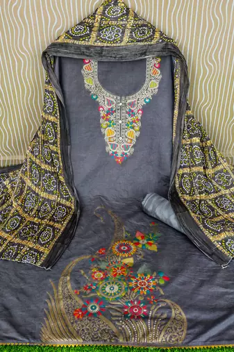 Banarasi meenakari jacquard dress material suit for women