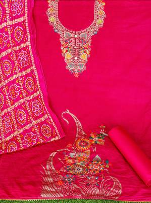 Banarasi meenakari jacquard dress material suit for women 2