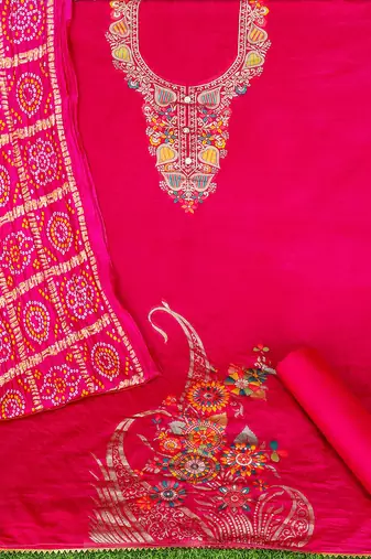 Banarasi meenakari jacquard dress material suit for women