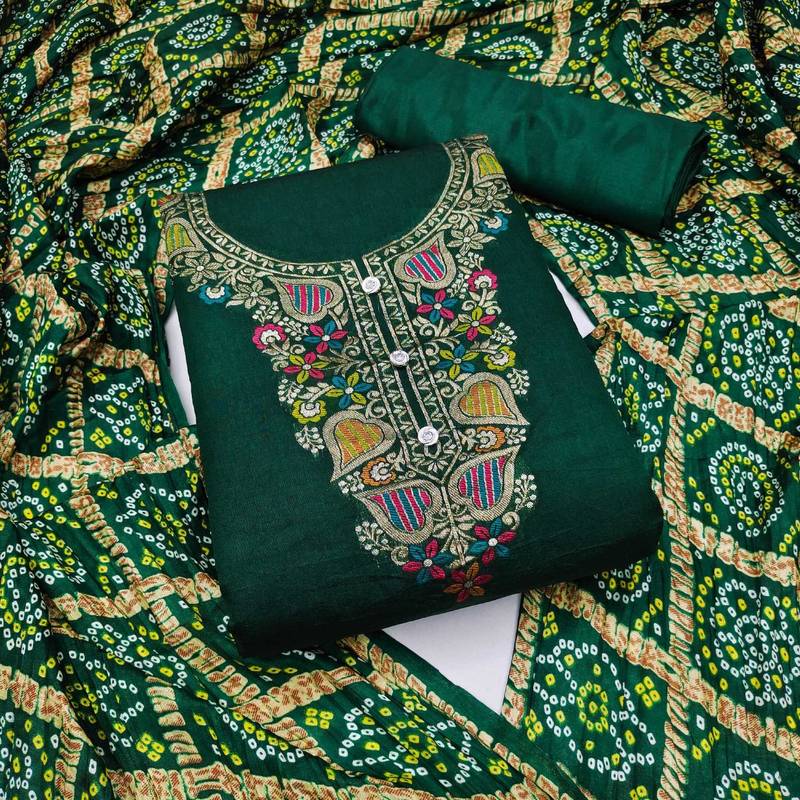 Banarasi meenakari jacquard dress material suit for women