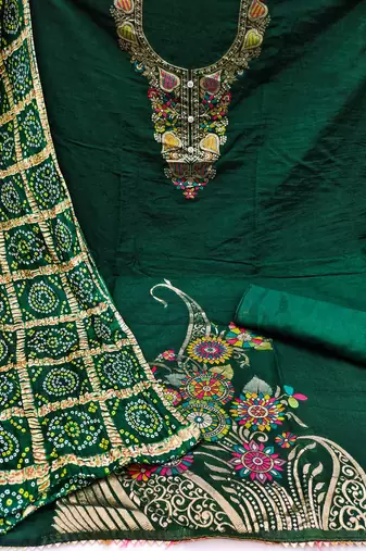Banarasi meenakari jacquard dress material suit for women