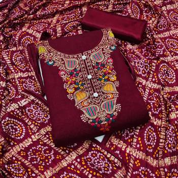 Banarasi meenakari jacquard dress material suit for women 1