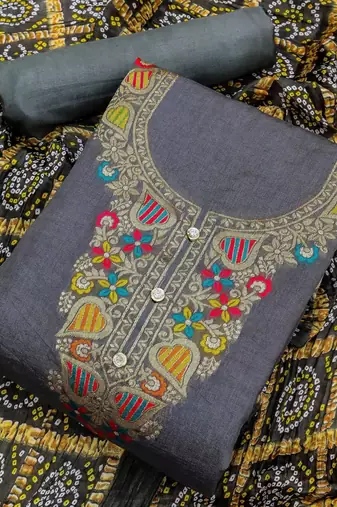 Banarasi meenakari jacquard dress material suit for women
