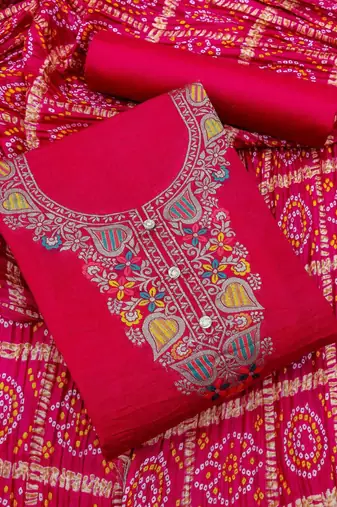 Banarasi meenakari jacquard dress material suit for women