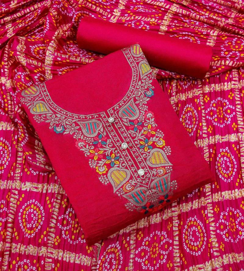 Banarasi meenakari jacquard dress material suit for women