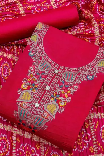 Banarasi meenakari jacquard dress material suit for women