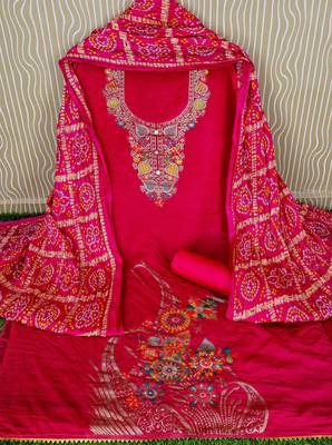Banarasi meenakari jacquard dress material suit for women 4