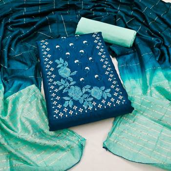 Coco silks top with cotton bottom dress material suit for women 1