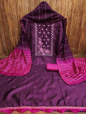 Coco silks top with cotton bottom dress material suit for women 4