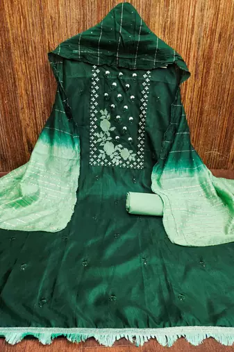 Coco silks top with cotton bottom dress material suit for women