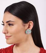 Floral Stone Stud Earrings