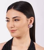 Floral Stone Stud Earrings