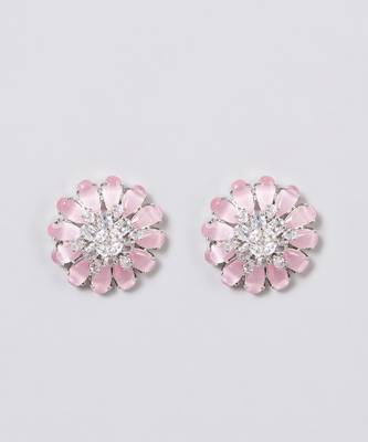 Floral Stone Stud Earrings 2