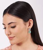 Floral Stone Stud Earrings