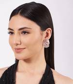 Two Tone Swivel Gemstone Hoop Earrings