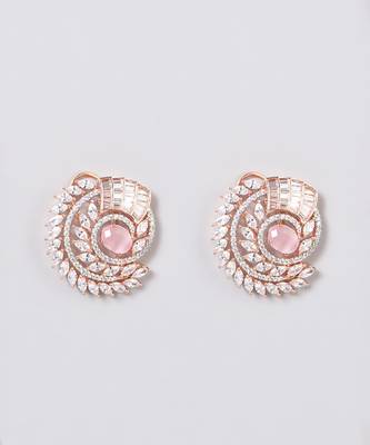 Two Tone Swivel Gemstone Hoop Earrings 2