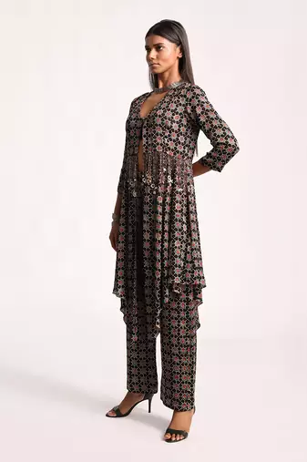 Black Lotus Pond Tunic Pant Set