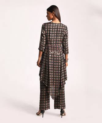 Black Lotus Pond Tunic Pant Set 3