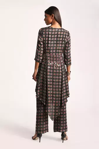 Black Lotus Pond Tunic Pant Set