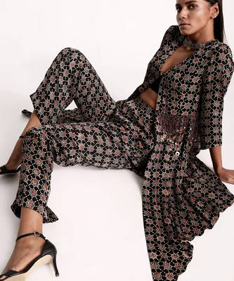 Black Lotus Pond Tunic Pant Set 4