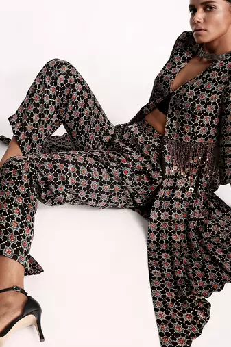 Black Lotus Pond Tunic Pant Set