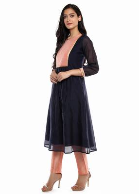 Blue Kurti & bottom set 2