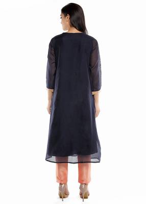 Blue Kurti & bottom set 3