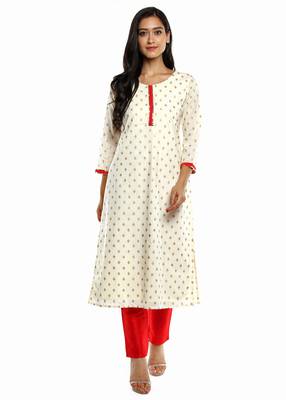 Diamond foil printed kurti & bottom set 1