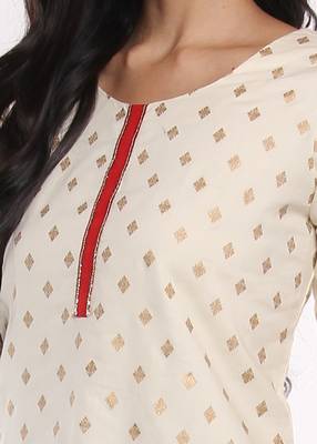 Diamond foil printed kurti & bottom set 4