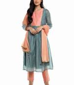 Green Kurti, dupatta & bottom set