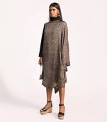 Black Full Bloom Pencil Skirt