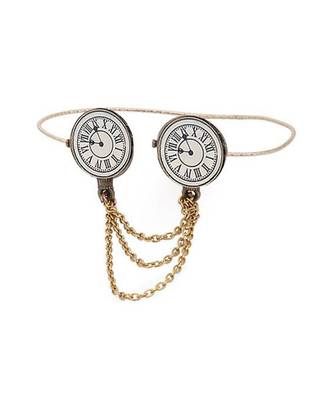 Enameled White Clock Palm Band Cum Bracelet 2