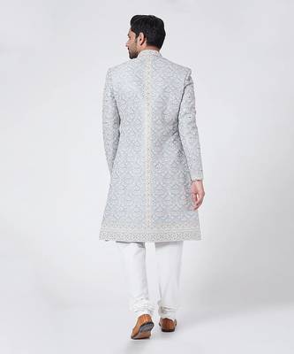 Pigeon Blue Sherwani 2