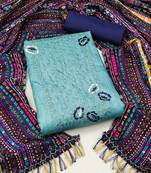 Coco silks and cotton ensemble unstitched dress material suit for women