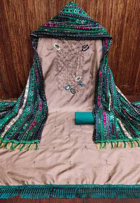 Coco silks and cotton ensemble unstitched dress material suit for women 3