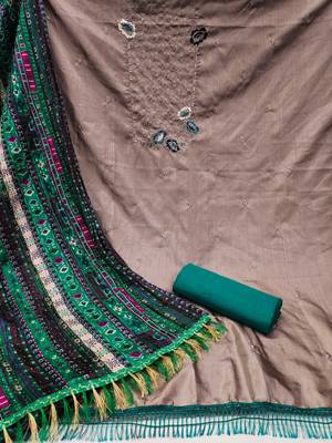 Coco silks and cotton ensemble unstitched dress material suit for women 4