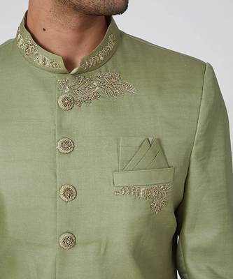 Parrot Green Achkan 3