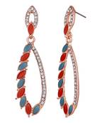 Mahi rose gold plated multicolor sparkling crystals stunning dangler earrings for women (er1109830zmul)