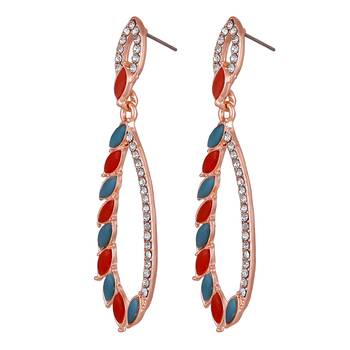 Mahi rose gold plated multicolor sparkling crystals stunning dangler earrings for women (er1109830zmul) 3