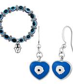 Mahi combo of evil eye bracelet & earring with beads for women (co1105580r)
