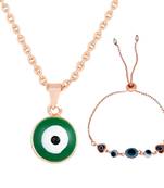 Mahi combo of evil eye pendant & bracelet with beads for women (co1105581z)