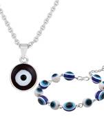 Mahi combo of evil eye pendant & bracelet with beads for women (co1105579r)