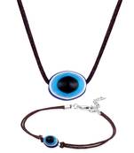 Mahi combo of evil eye pendant & anklet with beads for women (co1105583r)
