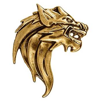 Mahi gold plated lion face shaped classic blazer pin brooch for men (bp1101113g) 1