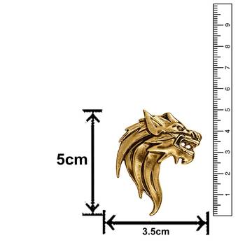Mahi gold plated lion face shaped classic blazer pin brooch for men (bp1101113g) 4