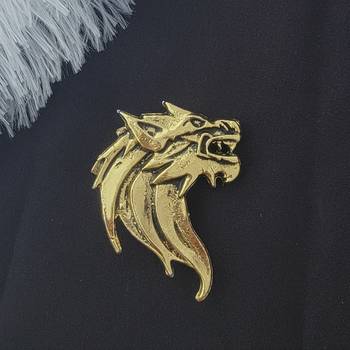 Mahi gold plated lion face shaped classic blazer pin brooch for men (bp1101113g) 5