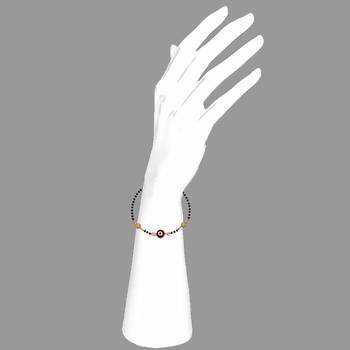 Mahi meenakari work evil eye mangalsutra bracelet with black beads for women (br1101032g) 2